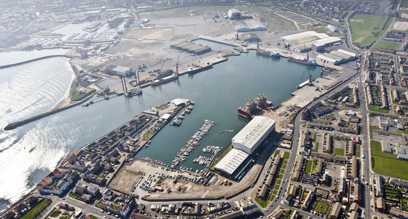 Aerial photo of Hartlepool docks
