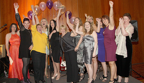 Adele White & Harriet Green celebrate winning thier Women in Logistics award